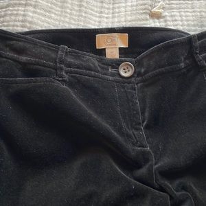 Ann Taylor Loft petite size 6 black velvet pants